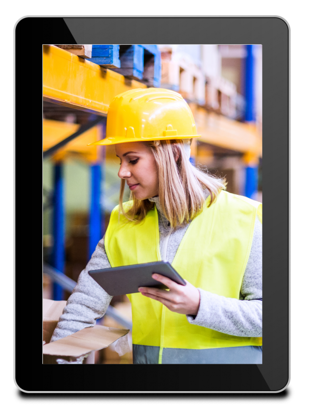 warehouse ipad worker